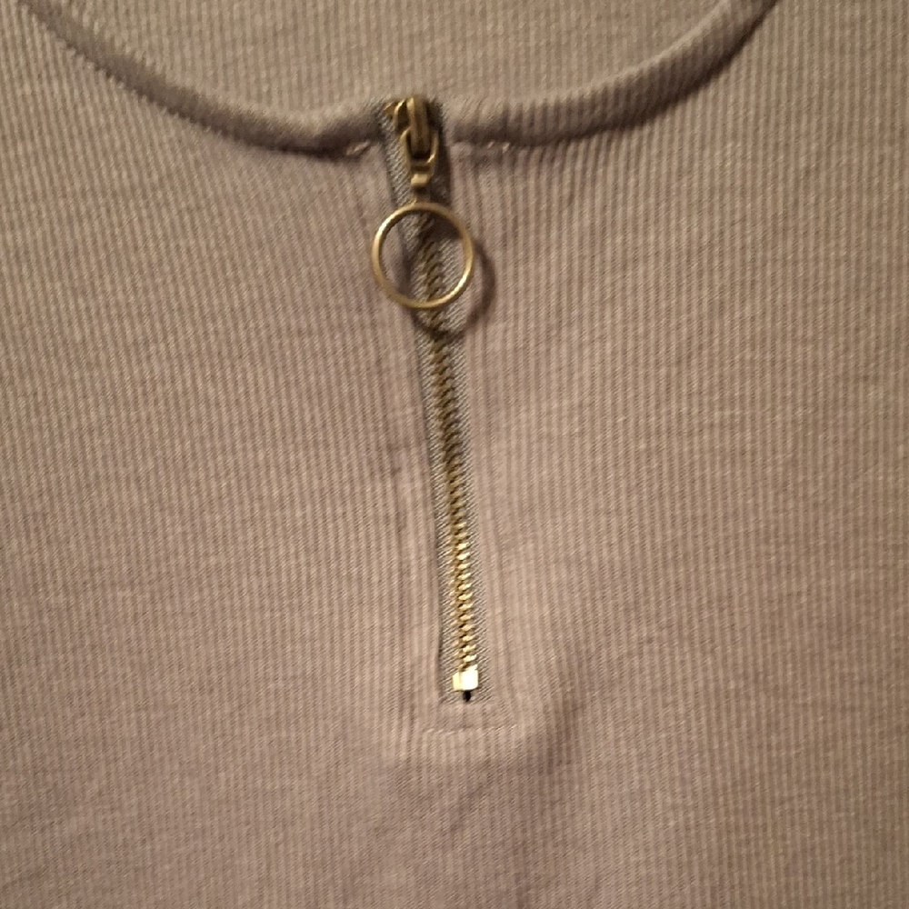 Pink Republic Lavender Ribbed Zip-Front Tee S 💝💝💝💝 - Picture 4 of 8
